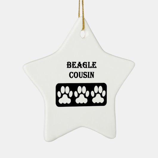 Beagle Neef Keramisch Ornament (Rechts)