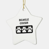 Beagle Neef Keramisch Ornament (Links)