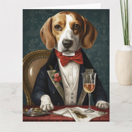 Beagle Nieuwjaar Kaart (Voorkant)