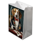Beagle Nieuwjaar Medium Cadeauzakje (Achterkant Gekanteld)