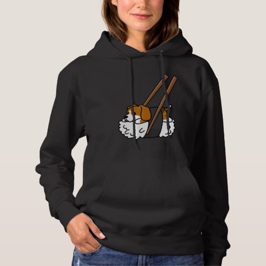 Beagle Nigiri Sushi Dog Hoodie (Voorkant)
