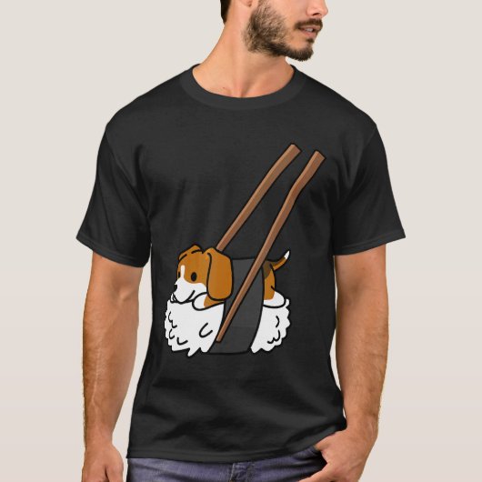 Beagle Nigiri Sushi Dog T-shirt (Voorkant)