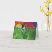Beagle Notecards Kaart (Gele Bloem)