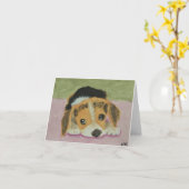 Beagle Notecards Kaart (Gele Bloem)