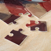 Beagle Nudging Santa's Christmas Cookies Hat Legpuzzel (Zijkant)