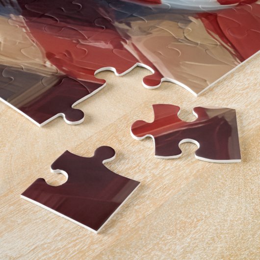 Beagle Nudging Santa's Christmas Cookies Hat Legpuzzel (Zijkant)