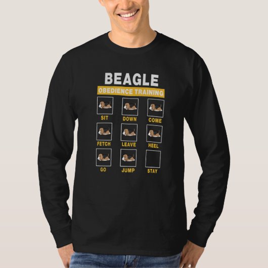 Beagle Obedience Training Dog Guide to Trainer Fun T-shirt (Voorkant)