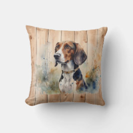 Beagle of vossenjacht hond hout look kussen