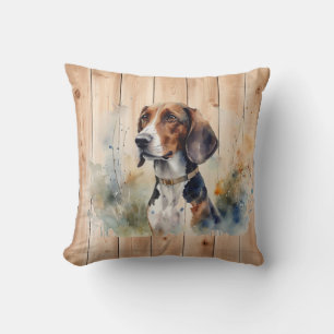 Beagle of vossenjacht hond hout look kussen