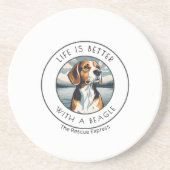 Beagle-Onderzetters Zandsteen Onderzetter (Voorkant)