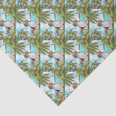 Beagle op het tropisch strand bij Vacking Tissuepapier (Detail)