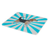 Beagle op Turquoise Pinwheels Snijplank (Hoek)