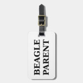 Beagle ouder bagagelabel (Voorkant verticaal)
