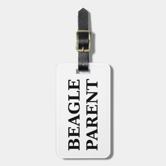Beagle ouder bagagelabel (Voorkant verticaal)