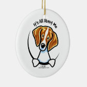 Beagle over me IAAM Keramisch Ornament (Rechts)