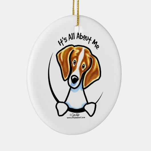 Beagle over me IAAM Keramisch Ornament (Rechts)