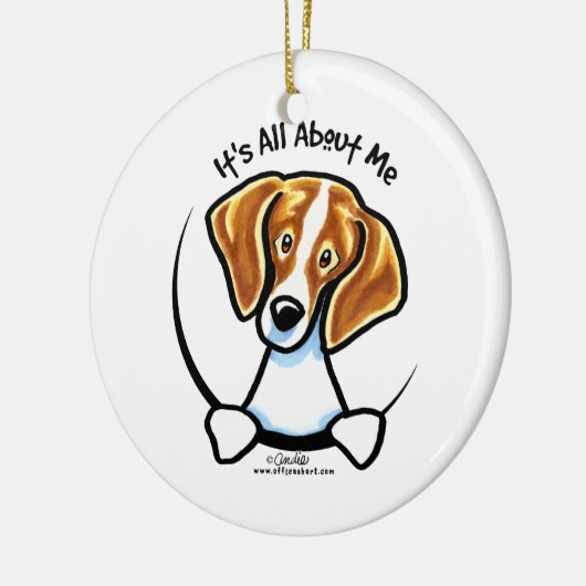 Beagle over me IAAM Keramisch Ornament (Links)