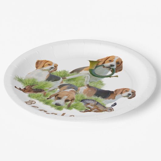 Beagle Papieren Bordje (Gekanteld)