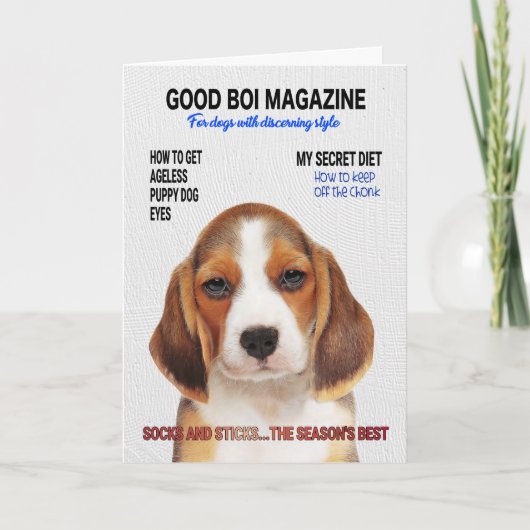 Beagle Parody Magazine Hoesje Card Kaart (Voorkant)