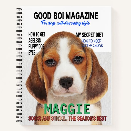Beagle Parody Magazine Hoesje Notitieboek (Voorkant)