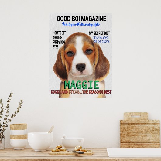 Beagle Parody Magazine Hoesje Poster (Keuken)