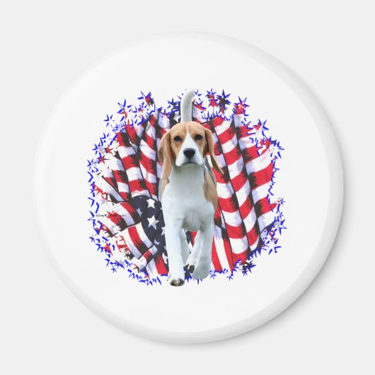 Beagle Patriot Magneet (Voorkant)