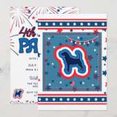 Beagle Patriotic Fireworks, 4e juli BBQ Kaart (Voorkant / Achterkant)