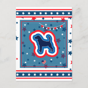 Beagle Patriottische Rode Witte En Blauwe 4 juli Feestdagenkaart