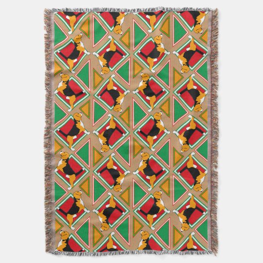 Beagle patroon deken (Voorkant Verticaal)