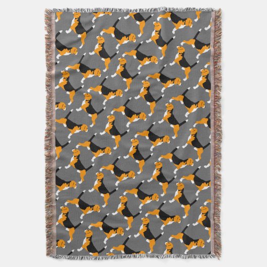 Beagle patroon deken (Voorkant Verticaal)