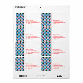 Beagle Patroon Quattrodog Etiket (Full Sheet)