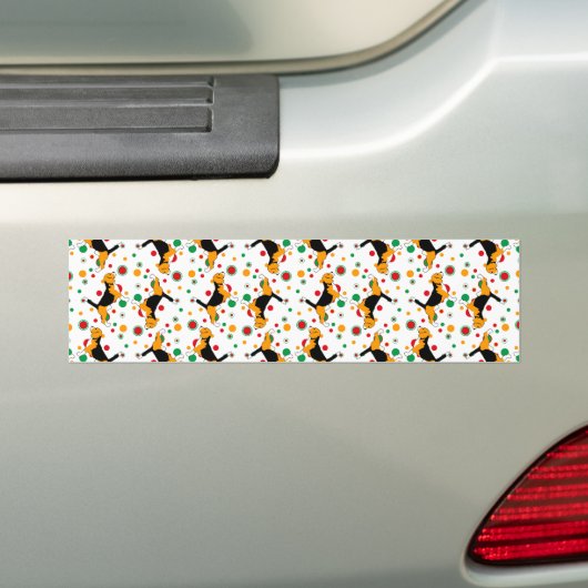 Beagle Pattern Bumpersticker (Op auto)