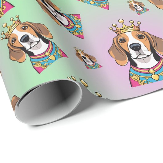 Beagle pattern cadeaupapier (Rol Hoek)