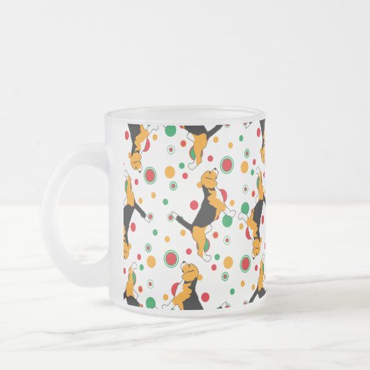 Beagle Pattern Matglas Koffiemok (Links)