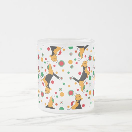 Beagle Pattern Matglas Koffiemok (Center)