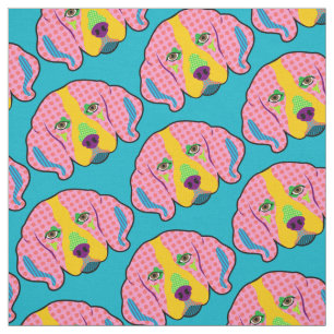Beagle Pattern Pop Art Stof
