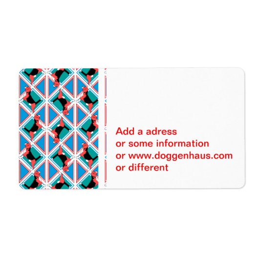 Beagle Pattern Quattrodog Etiket (Voorkant)