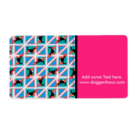 Beagle Pattern Quattrodog Etiket (Voorkant)