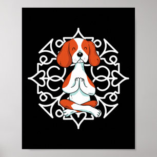 Beagle Paws Huisdier Hond Yoga Beoefenaar Mediteer Poster