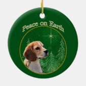 Beagle Peace Keramisch Ornament (Achterkant)