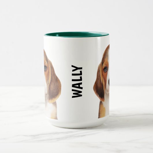Beagle Personalized Mug Mok (Midden)