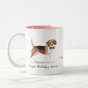 Beagle Personalized Mug Tweekleurige Koffiemok
