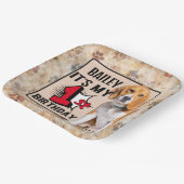 Beagle Persoonlijke 1e verjaardag Papieren Bordje (Gebogen)