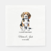 Beagle Persoonlijke Hond Ik Hield Van Haar Eerste Servet (Voorkant)