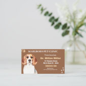 Beagle Pet Clinic Visitekaartjes (Staand voorkant)