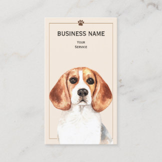 Beagle Pet Groomer/Vet/Sitters Visitekaartje