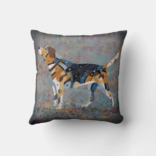 Beagle Pillow - hedendaagse hond Kussen (Achterkant)