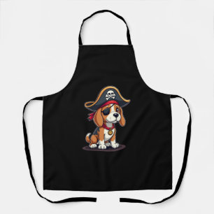 Beagle Piraat Kostuum Jolly Roger Vlag Schedel Kru Schort