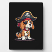 Beagle Pirate Costume Jolly Roger Flag Skull Cross Fotoplaat (voorkant)