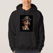 Beagle Pirate Costume Jolly Roger Flag Skull Cross Hoodie (Voorkant)